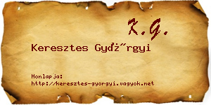 Keresztes Györgyi névjegykártya