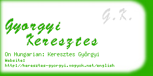 gyorgyi keresztes business card